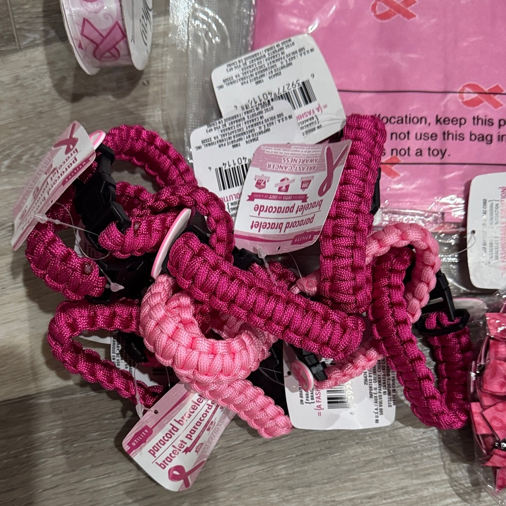 Pink Breast Cancer Awareness Pink Ribbon Set - Picture 3 of 14